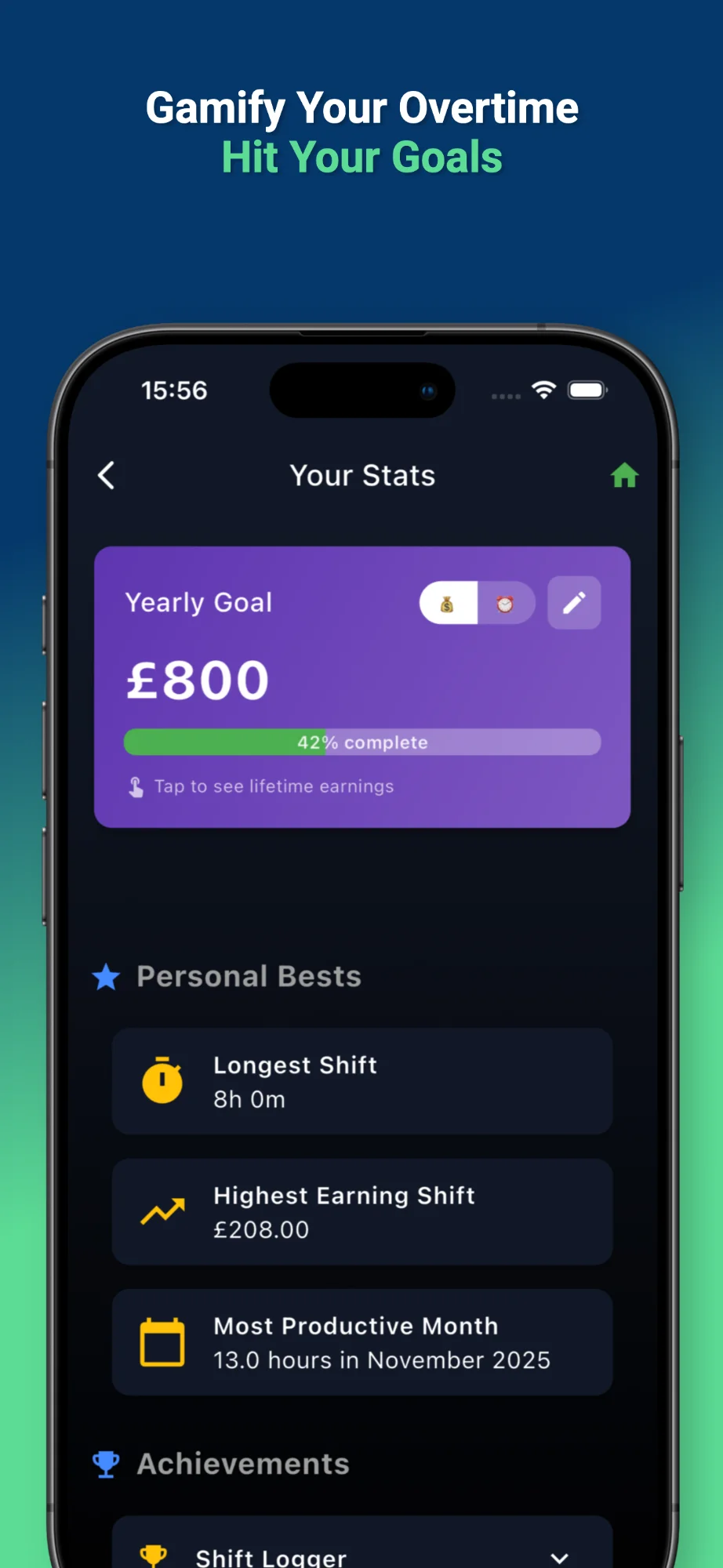 Overtime Live - Set goals and gamify your overtime